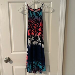 Multicolor Patterned Dress